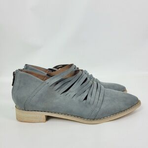 Mi.iM Blue-Gray FreeSoul Shredded Bootie - Size 5.5
